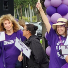 Reesa Levy, left, pancreatic cancer survivor, at PanCAN PurpleStride 2022