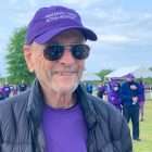 Rod Devlin, a pancreatic cancer survivor, at PanCAN PurpleStride Richmond 2022