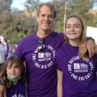 Actor Josh Stamberg and daughters at PanCAN PurpleStride Los Angeles 2022