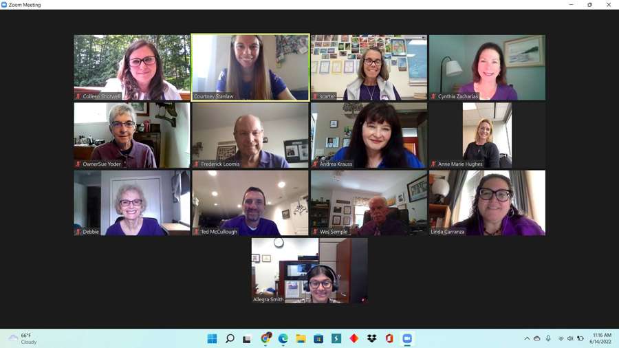 Screenshot of Zoom meeting; part of PanCAN Action Week