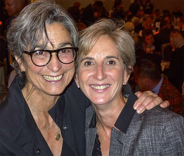 Susan Lombardi and Linda Amuso at a fundraiser event