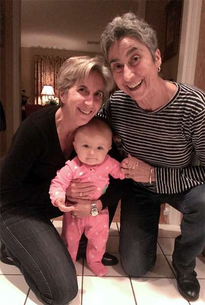 Linda Amuso and Susan Lombardi with their great niece