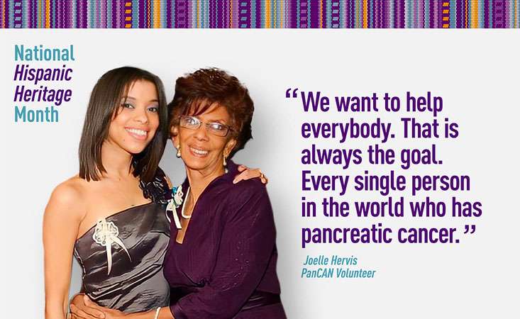 PanCAN volunteer Joelle Hervis with her grandmother