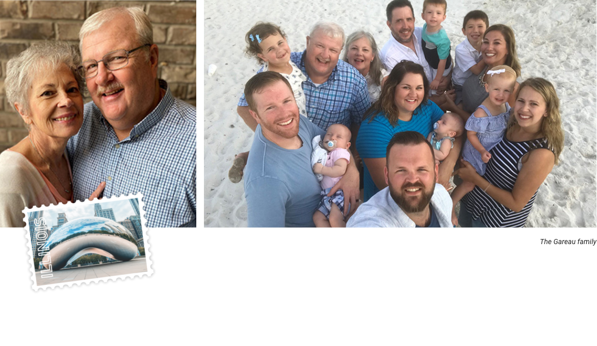 post card the gareau family