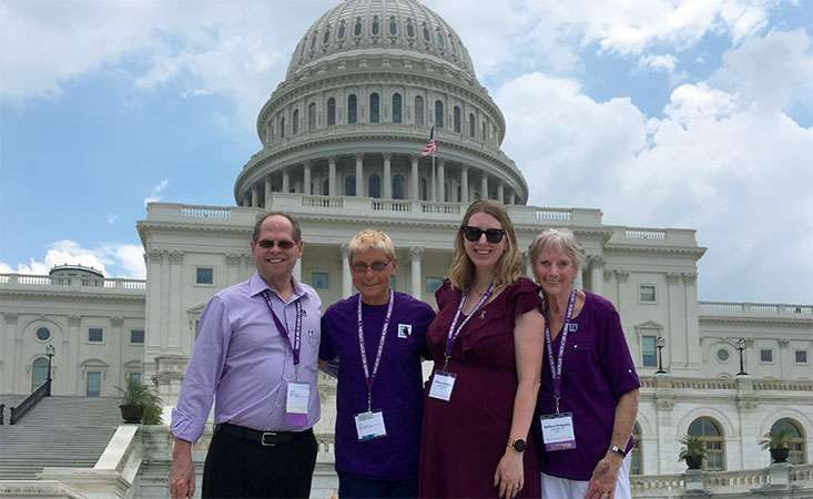 Pancreatic cancer survivor Richard Novell, left, at PanCAN Advocacy Day in Washington, D.C.
