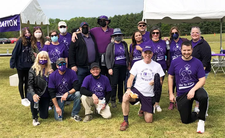 Pancreatic cancer survivor Kit Rudd and Team Cookin’ Up a Cure at PanCAN PurpleStride 2022