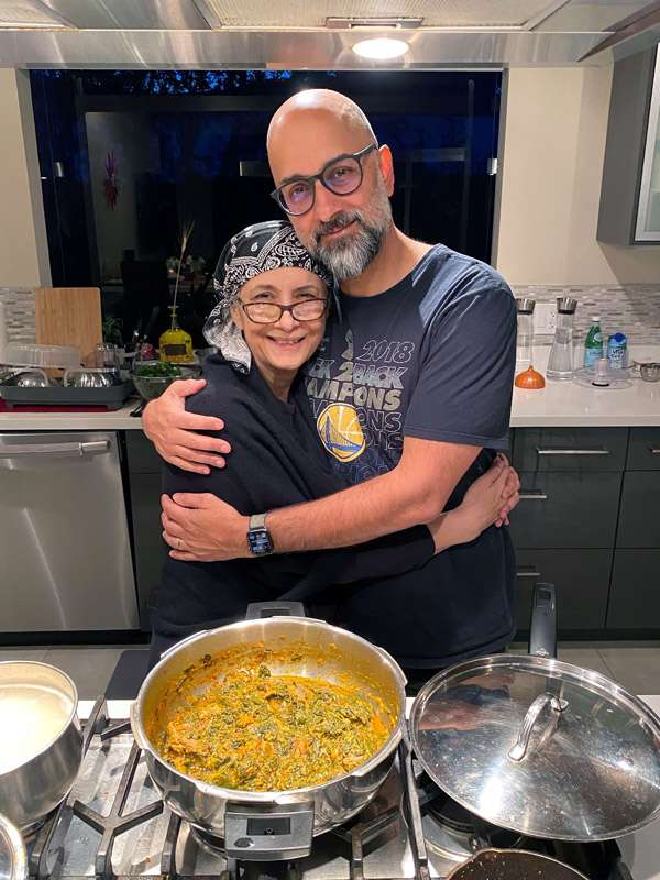Ali Nazar with his mother, master Pakistani Chef Syeda “Naz” Nazar