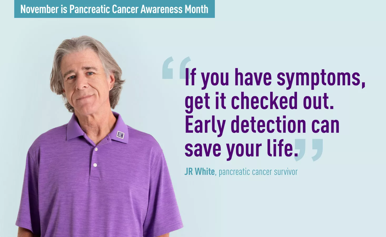 Pancreatic cancer survivor JR White