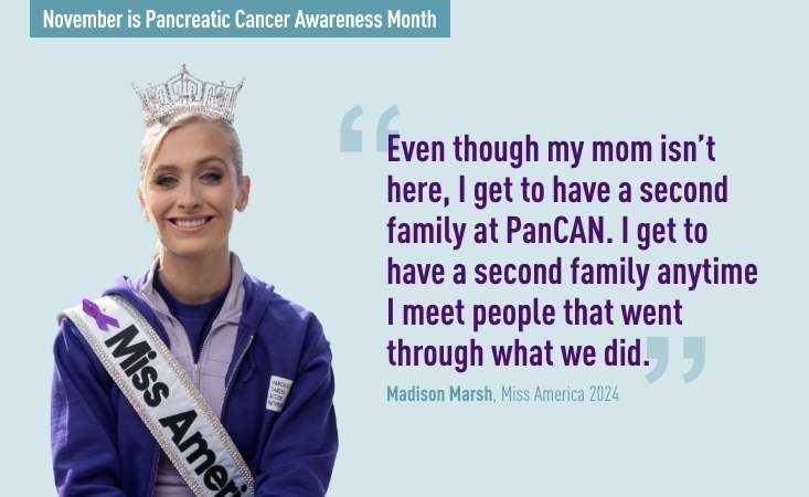 Miss America 2024 Madison Marsh is raising awareness of pancreatic cancer in honor of her late mother