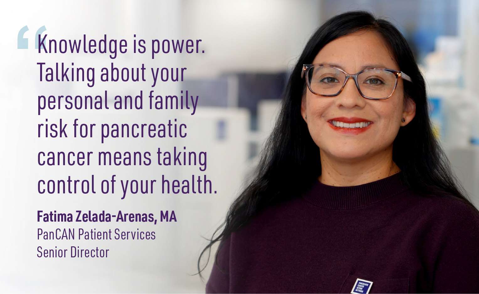 Feature image PanCAN Patient Services Senior Director quote