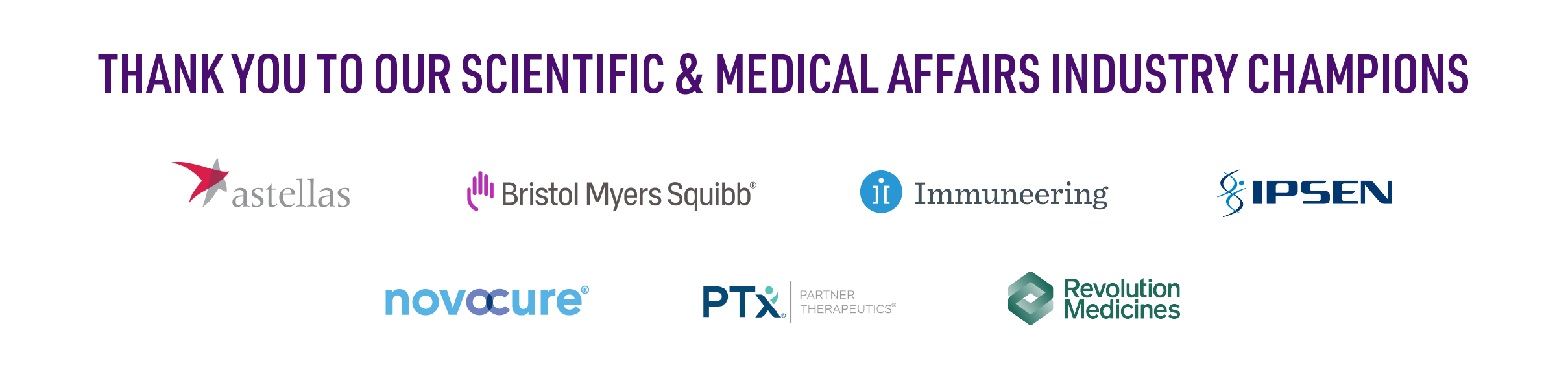 Scientific and Medical Affairs Industry Champions sponsor block